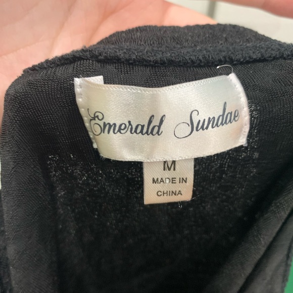 Black Strapless Peplum Sparkly Dress - Picture 3 of 7